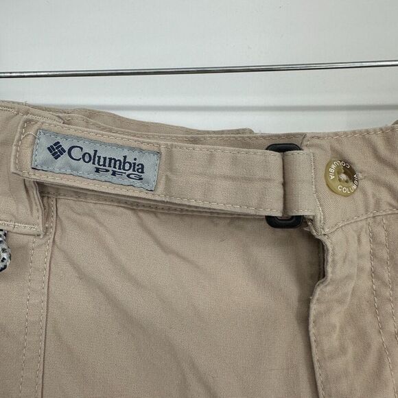 Columbia PFG Womens Cargo Shorts Size 2X Tan Fishing Hiking Outdoors Camping - Picture 10 of 12